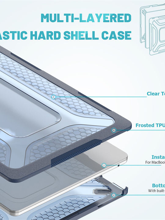 Sonique Icy Guardian Θήκη για Laptop 13.6" Apple MacBook Air 13.6'' 2022 σε Μπλε χρώμα