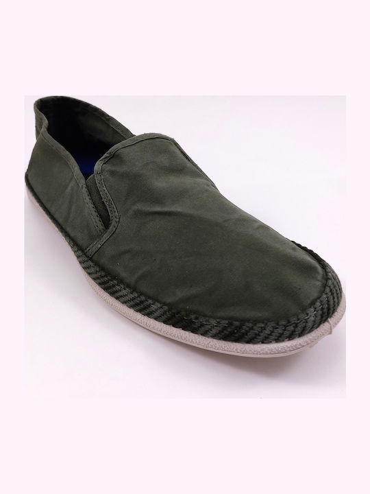 558 Stoff Herren Slip-Ons Schwarz
