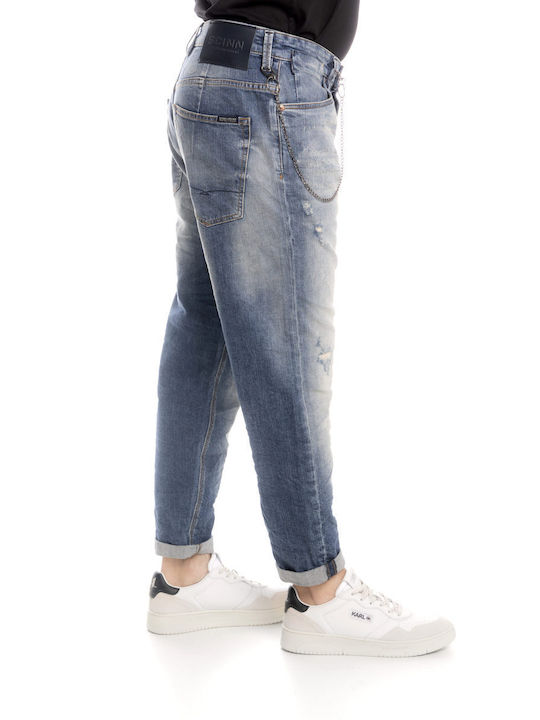 Scinn Men's Jeans Pants in Baggy Line Blue