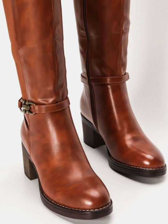 Boots with Metallic Detail Tan