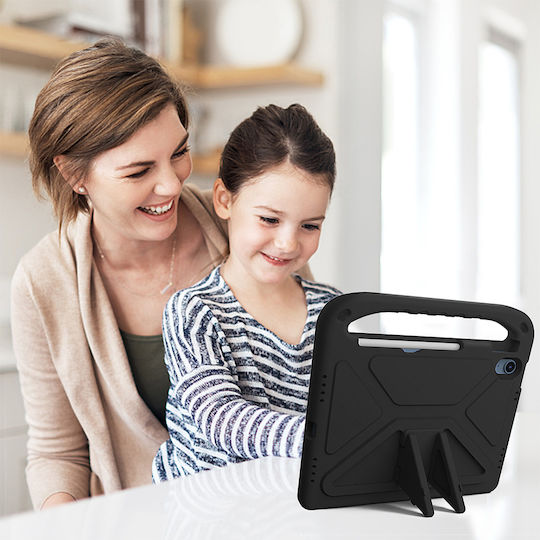 Sonique Jazzy Umschlag Rückseite für Kinder Schwarz iPad 2022 10,9 Zoll