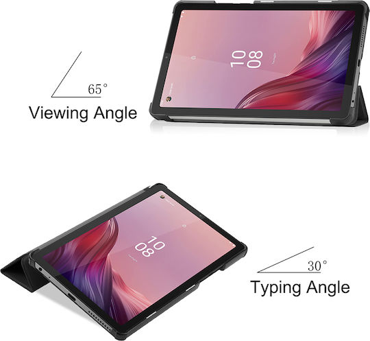 Sonique Smartcase Slim Flip Cover Ανθεκτική Μαύρη (Lenovo Tab M9 9")