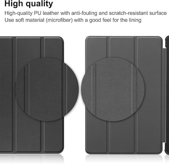 Sonique Smartcase Slim Flip Cover Ανθεκτική Μαύρη (Lenovo Tab M9 9")