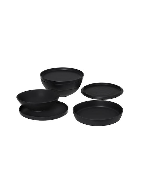 Cryspo Trio Dinnerware Set Black