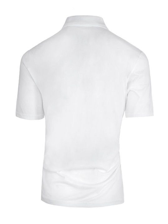 Simenti Men's Short Sleeve Blouse Polo White