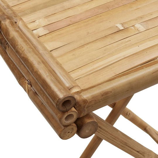 Masa auxiliară pentru spații exterioare mici de bambus Pliabil CAFE 70.5x42.5x80buc