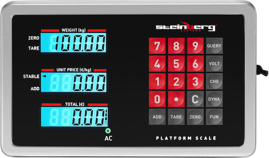 Steinberg Systems Electronic Platform Scale with Weighing Capacity of 100kg and Division 100gr