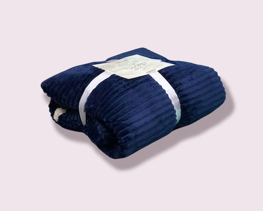 Olia Home Pătură Fleece Supradublă 220x240 cm Albastră