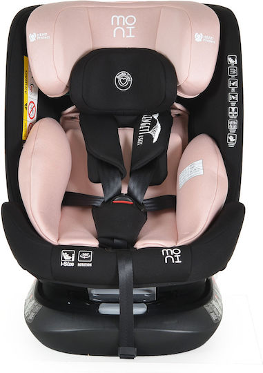 Moni Serengeti Детско Столче за Кола i-Размер с Isofix Gently Pink 0-36 кг