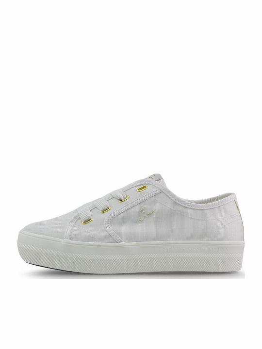 Gant Flatforms Sneakers Λευκά