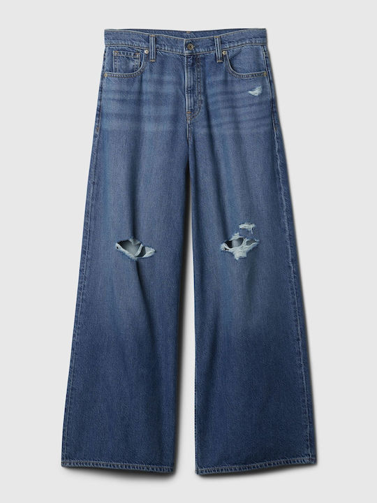 Damenjeans Mittelhohe Taille in Weit geschnittener Linie