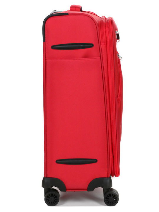 Medium Suitcase 66x44x29 Airtex Waterproof Red Fabric 4 Wheels Unbreakable Zipper 290nul22 29022-06