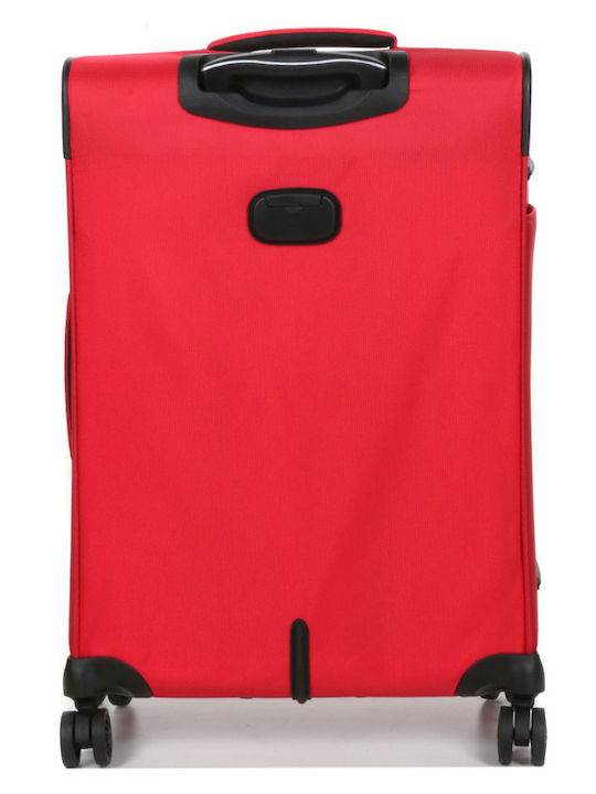 Medium Suitcase 66x44x29 Airtex Waterproof Red Fabric 4 Wheels Unbreakable Zipper 290nul22 29022-06