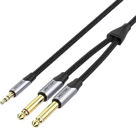 Vention Cable 6.3mm male - 3.5mm male 3m Γκρι BARHI