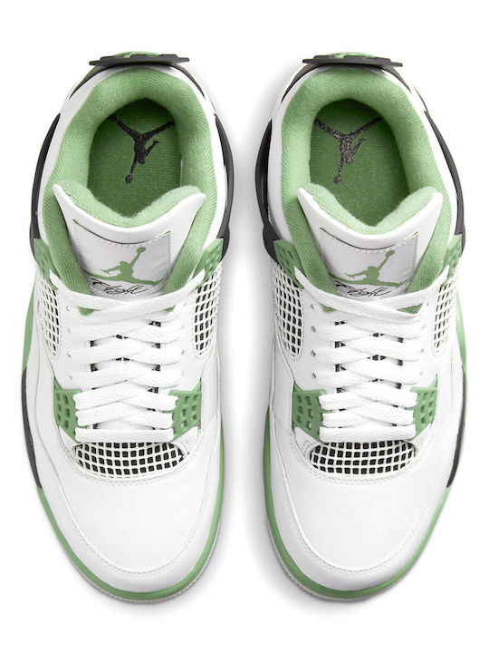 Air  4 Retro Boots White / Seafoam / Dark Ash / Neutral Grey