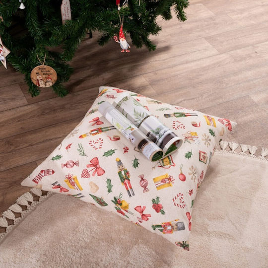 Teoran Christmas Decorative Square Pillowcase 65x65cm
