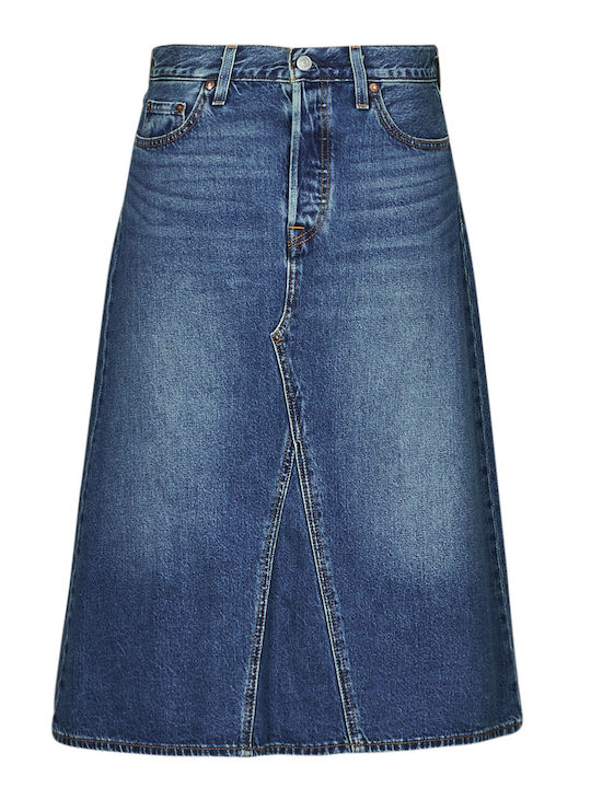 Decon Mini Skirt Dark Aged Denim
