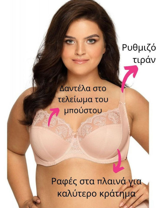 1922 Μαύρο Minimizer Σουτιέν χωρίς Ενίσχυση με Μπανέλες