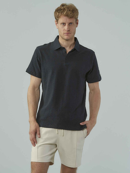 Admiral Men's Short Sleeve Blouse Polo Black