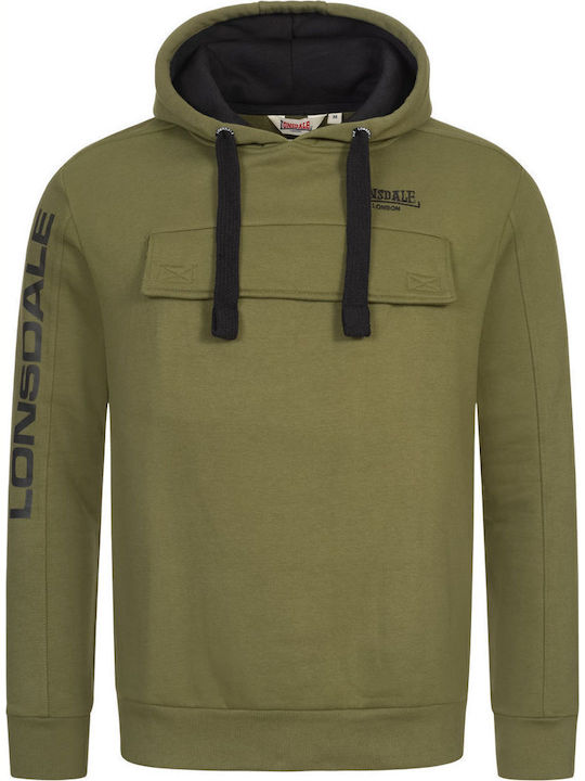 Rushen Sweatshirt mit Kapuze Olive/Black