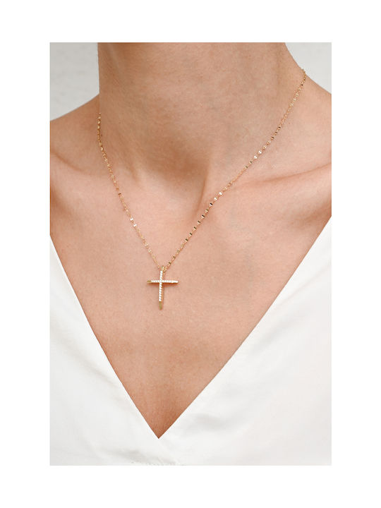 Kritsimis Gold Cross 14K with Chain