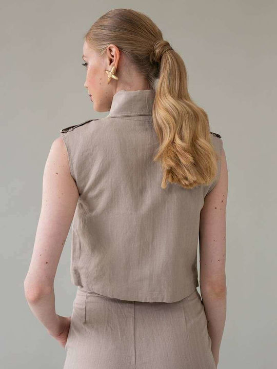 Beige Vestă de damă