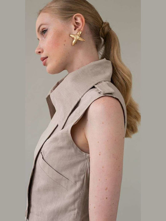 Beige Vestă de damă