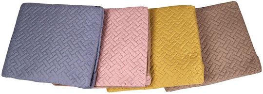 Sidirela Κουβερλί Μονό Microfiber Mustard 150x220cm