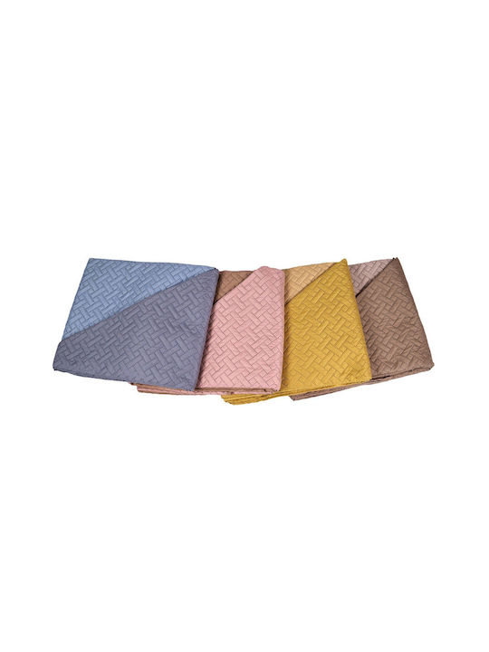 Sidirela Κουβερλί Υπέρδιπλο Microfiber Beige 220x230cm