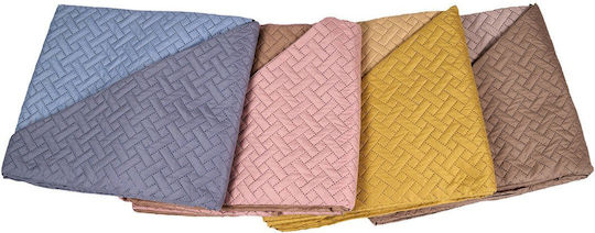 Sidirela Κουβερλί Μονό Microfiber Mustard 150x220cm