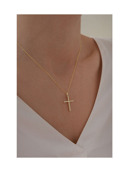 Kritsimis Women's Gold Cross 14K with Chain