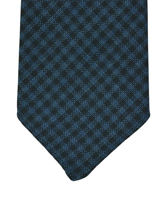 Boss Herren Krawatte Wolle Gestrickt in Blau Farbe