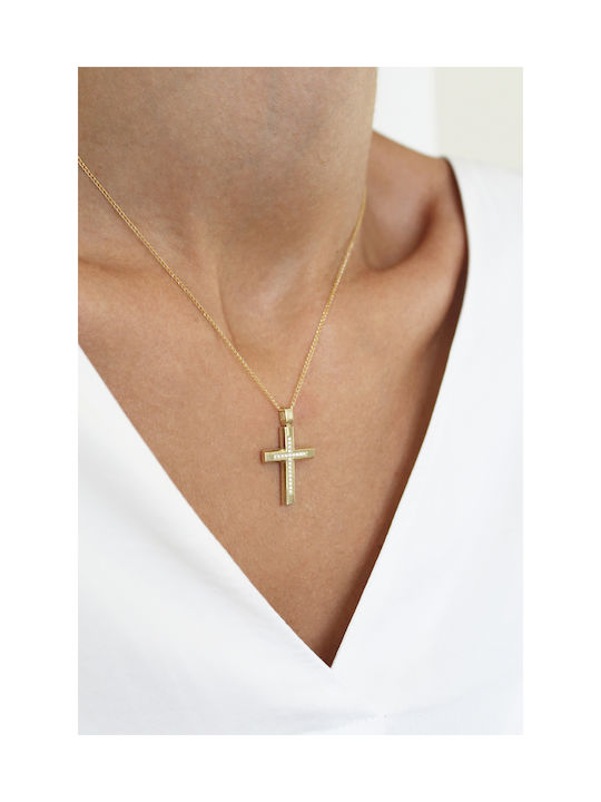 Kritsimis Women's Gold Cross 14K with Chain