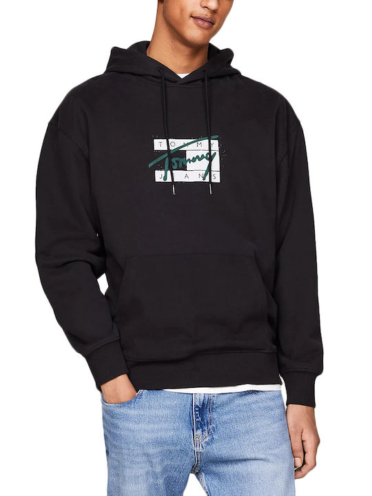 Tommy Hilfiger Signature Men's Sweatshirt with Hood white