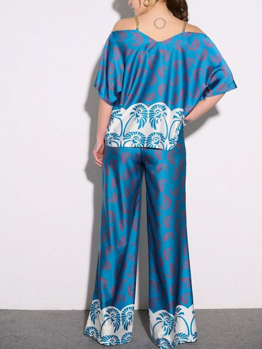 Damen Stoff Hose mit Gummizug
