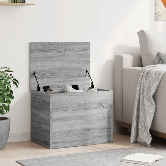 vidaXL sonoma Wooden Storage Box with Lid Gray 60x42x46cm 1pcs