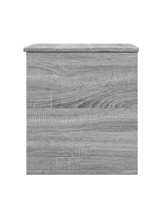 vidaXL sonoma Wooden Storage Box with Lid Gray 60x42x46cm 1pcs