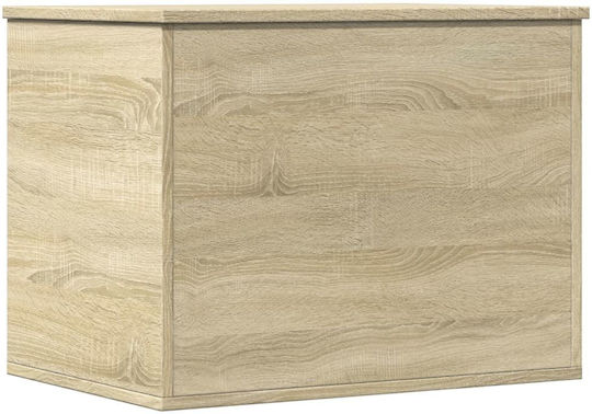 vidaXL Sonoma Wooden Storage Box with Lid Brown 60x42x46cm 1pcs