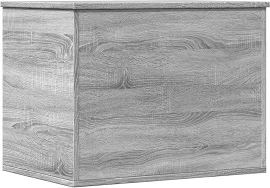 vidaXL sonoma Wooden Storage Box with Lid Gray 60x42x46cm 1pcs