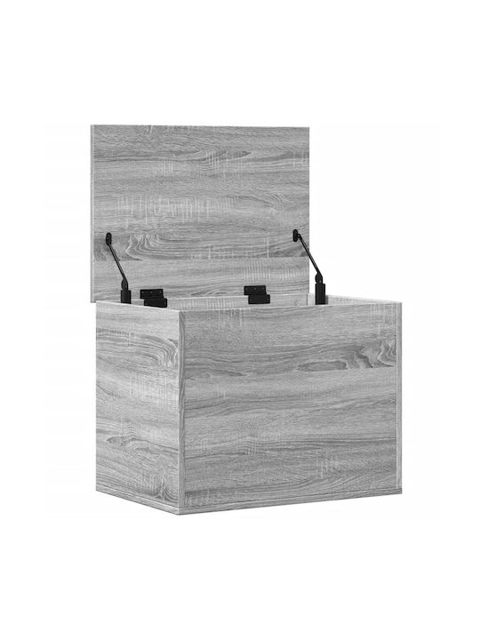 vidaXL sonoma Wooden Storage Box with Lid Gray 60x42x46cm 1pcs