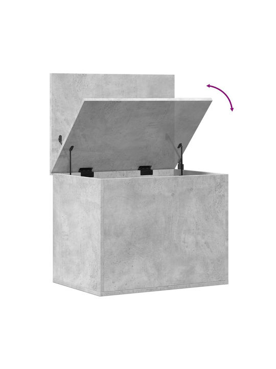 vidaXL Wooden Storage Box with Lid Gray 60x42x46cm 1pcs