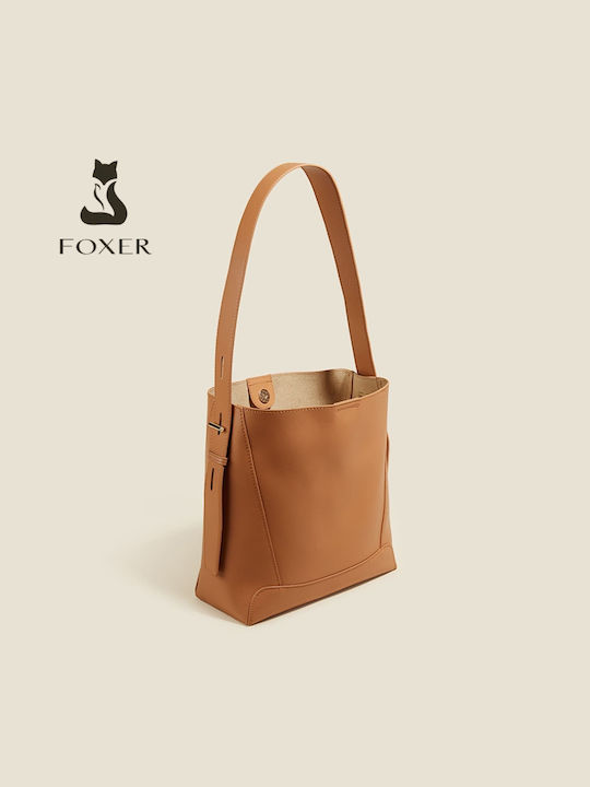 Τσάντα Shopper ‘ωμου Foxer 9136015f Ταμπά