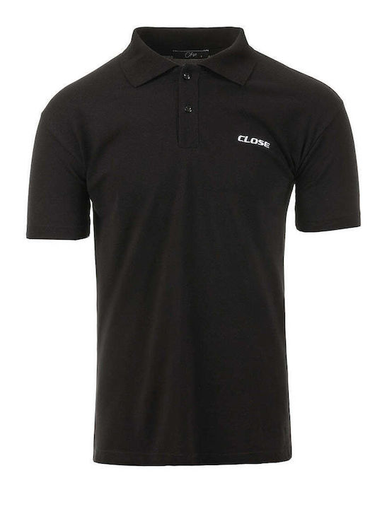 Close Society Herren Kurzarmshirt Polo Schwarz