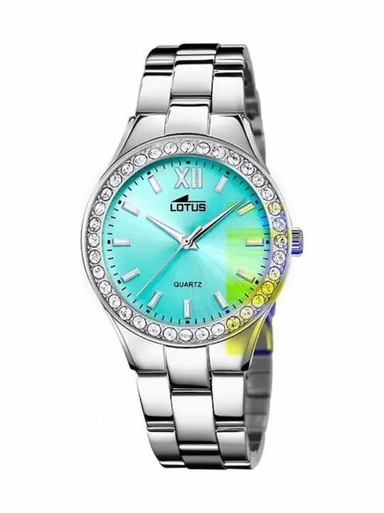 Lotus Watches Дамски Часовник 32.5мм Кварцов със Сребриста Метална Верижка