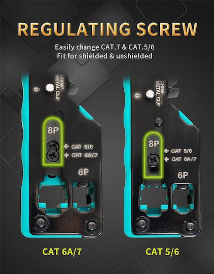 Proskit Πρέσα Ακροδεκτών Δικτύου RJ12, RJ11, RJ45