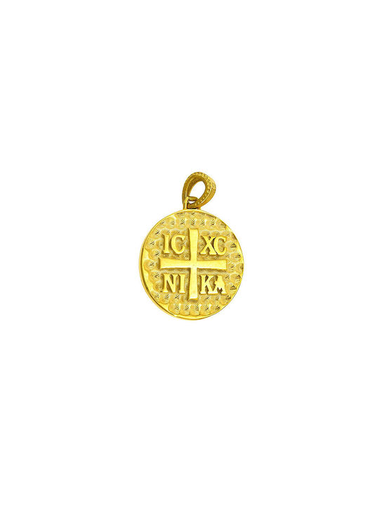 Kritsimis Anhänger Kinder Amulett Beidseitig mit Kette Konstantinato aus Gold 14K 52RK5570-2767