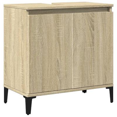 vidaXL Ντουλάπι Cabinet de baie fără chiuvetă L58xl33xH60cm Sonoma Oak