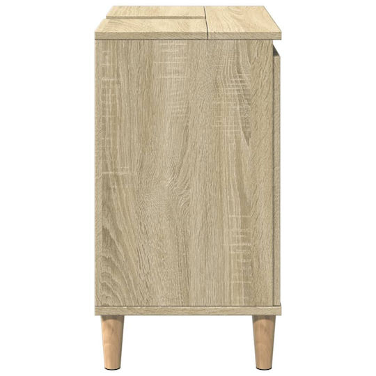 vidaXL Schrank Waschtisch ohne Waschbecken L58xB33xH60cm Sonoma Oak