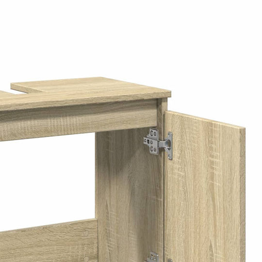 vidaXL Schrank Waschtisch ohne Waschbecken L58xB33xH60cm Sonoma Oak