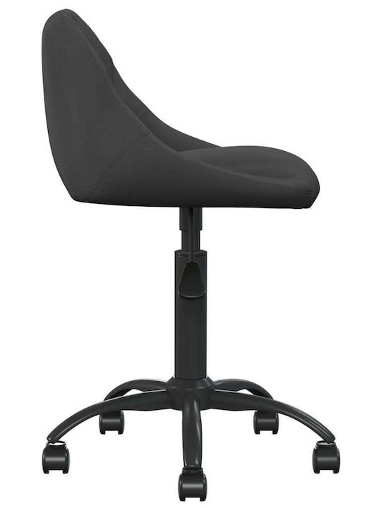 Rotativă Scaun Vizitator cu Roți în Culoare Negru 44x46x67cm 1buc